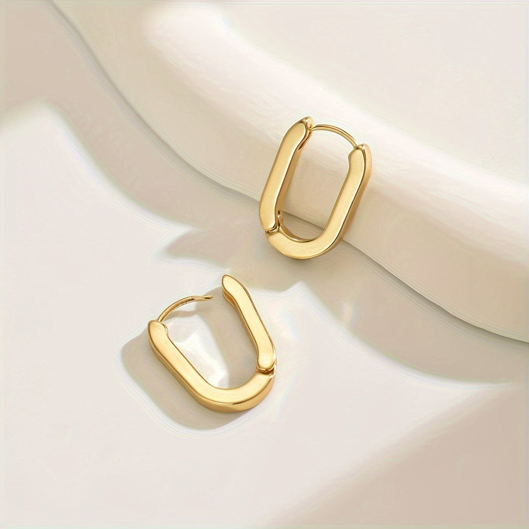 Elegantes aros geométricos