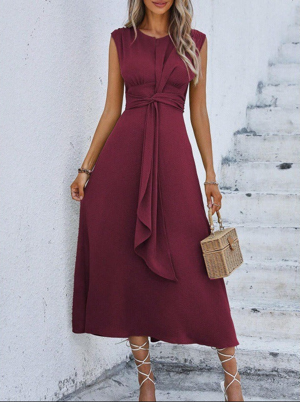 Eva | Vestido elegante sin mangas con cinturón ajustable