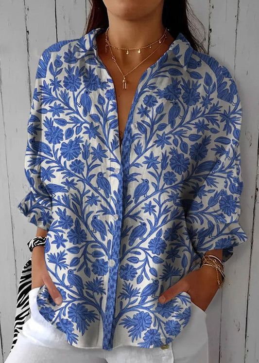 Federike| Blusa de jardín azul